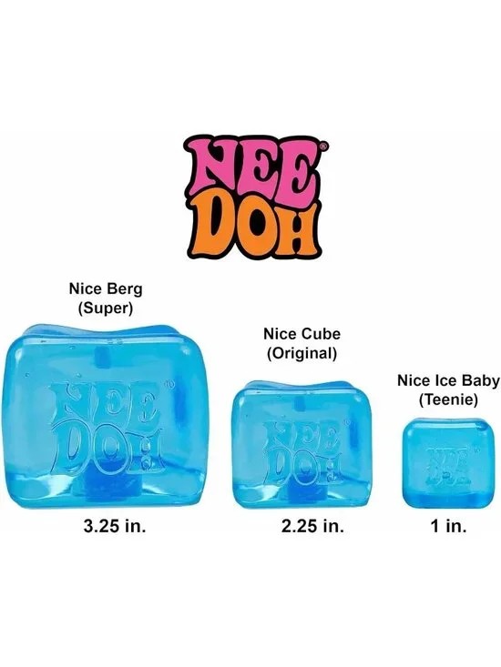 NeeDoh Nice Berg Blue XL Giant Niceberg Solid Squish Cube Ice Block - IN HAND - Picture 6 of 6